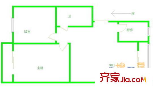 植園里戶(hù)型圖戶(hù)型圖 2室2廳1衛(wèi)1廚