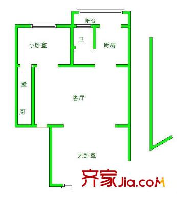 南開金禧園戶型圖戶型圖 2室1廳1衛(wèi)1廚