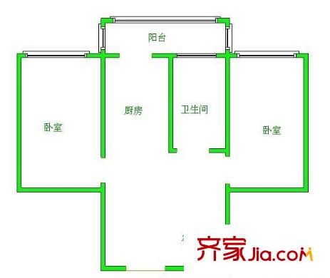 南開(kāi)金禧園戶型圖戶型圖 2室1廳1衛(wèi)1廚