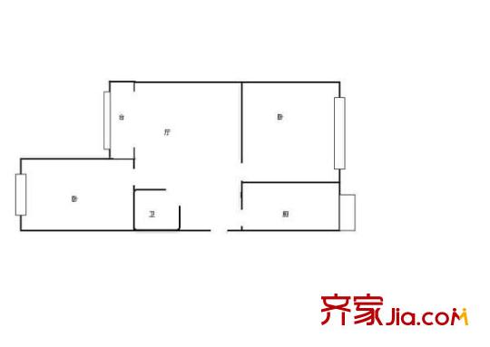 龍井里戶型圖戶型圖 2室1廳1衛(wèi)