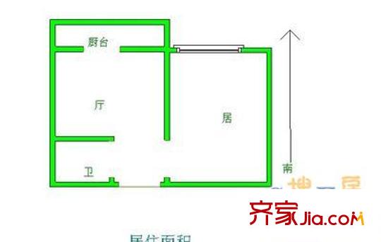 佳園新里戶型圖戶型圖 1室1廳1衛(wèi)1廚