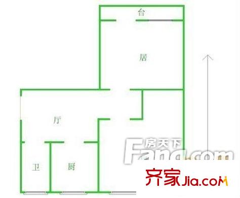 連榮里戶型圖戶型圖 2室1廳1衛(wèi)1廚