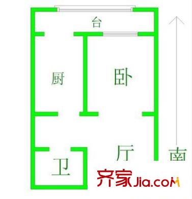 津沽名園戶型圖戶型圖 1室2廳1衛(wèi)1廚