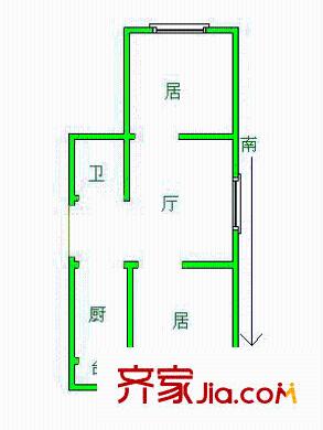 津沽名園戶型圖戶型圖 2室2廳1衛(wèi)1廚
