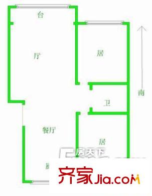 永基花園戶型圖戶型圖 2室1廳1衛(wèi)1廚