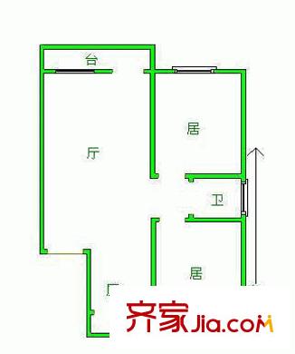 金康園戶型圖戶型圖 2室1廳1衛(wèi)1廚