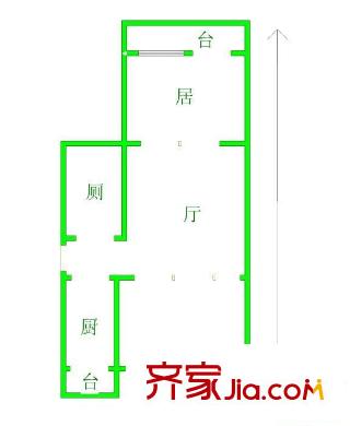 久福園戶型圖戶型圖 1室1廳1衛(wèi)1廚