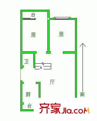 久福園戶型圖戶型圖 2室2廳2衛(wèi)1廚