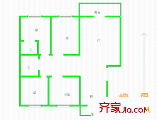 承德里 3室 戶型圖