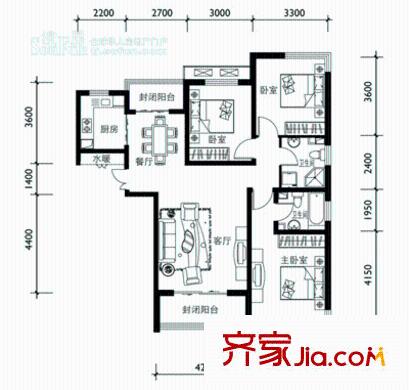 貽成園戶型圖戶型圖 3室2廳21衛(wèi)1廚