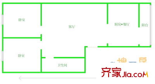 國(guó)強(qiáng)里戶型圖戶型圖 2室1廳1衛(wèi)1廚