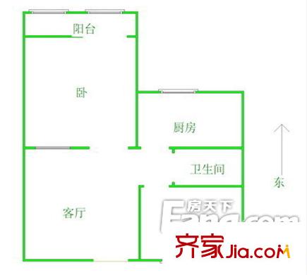 國強里戶型圖戶型圖 2室1廳1衛(wèi)1廚