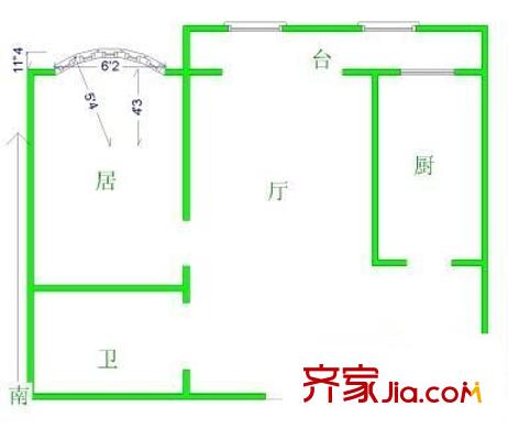 會澤園戶型圖戶型圖 1室1廳2衛(wèi)1廚
