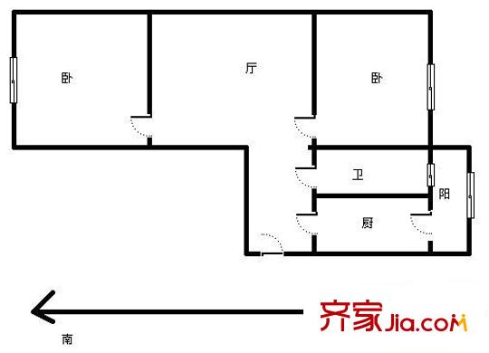 麥格理晨星園戶(hù)型圖戶(hù)型圖 2室1廳1衛(wèi)1廚