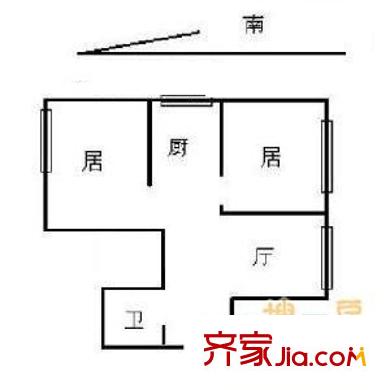衛(wèi)安南里戶型圖戶型圖 2室1廳1衛(wèi)1廚