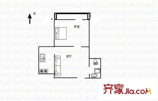 衛(wèi)安南里戶型圖戶型圖 1室1廳1衛(wèi)1廚