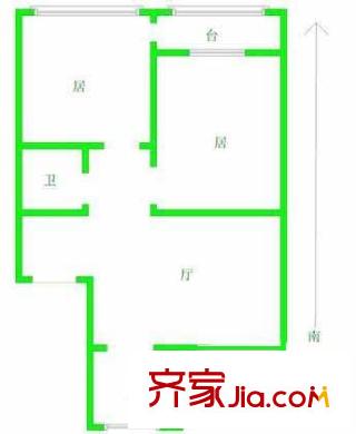 三潭西里戶型圖戶型圖 2室1廳1衛(wèi)1廚