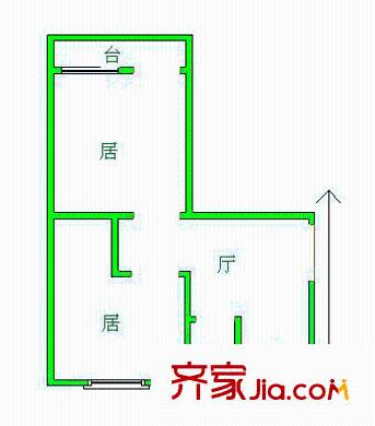 生昌里戶型圖戶型圖 2室1廳1衛(wèi)1廚