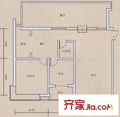 天江格調(diào)花園戶(hù)型圖戶(hù)型圖 2室2廳1衛(wèi)