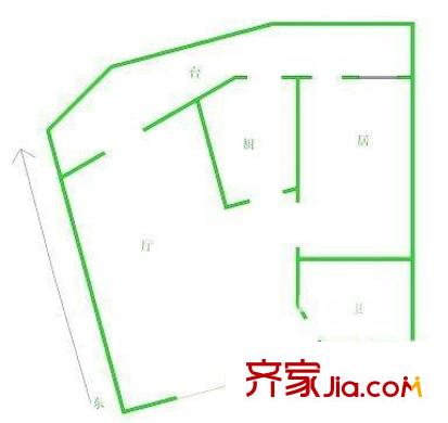 鳳儀園戶型圖戶型圖 1室1廳1衛(wèi)1廚