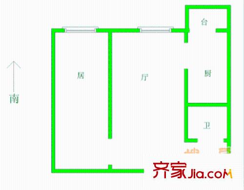 世紀(jì)新村戶型圖戶型圖 1室1廳1衛(wèi)1廚