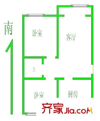 捷達(dá)園戶型圖戶型圖 2室2廳1衛(wèi)1廚