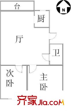 興云里戶型圖戶型圖 2室1廳1衛(wèi)1廚