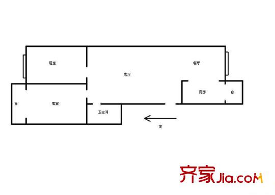 興云里戶型圖戶型圖 2室2廳1衛(wèi)1廚