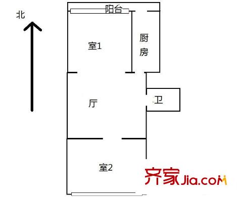 興云里戶型圖戶型圖 2室1廳1衛(wèi)1廚