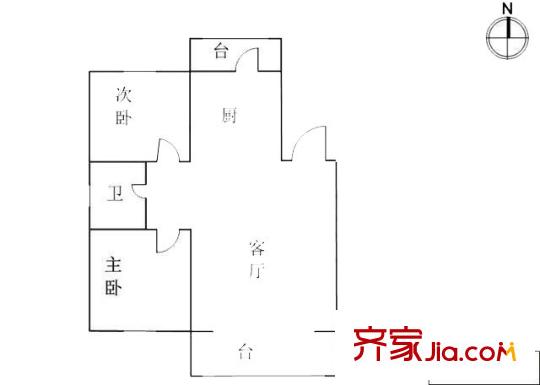 興云里戶型圖戶型圖 2室1廳1衛(wèi)1廚