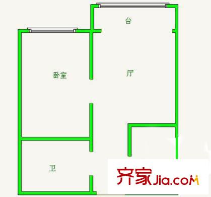 天保悅藍(lán)東軒戶型圖戶型圖 1室1廳1衛(wèi)1廚