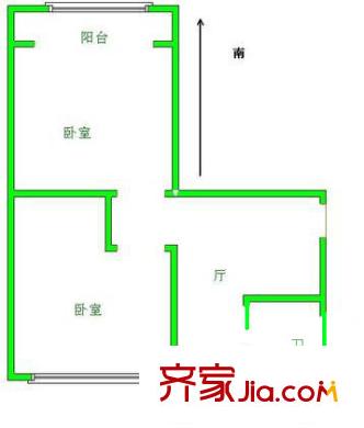 天保悅藍(lán)東軒戶型圖戶型圖 2室1廳1衛(wèi)1廚
