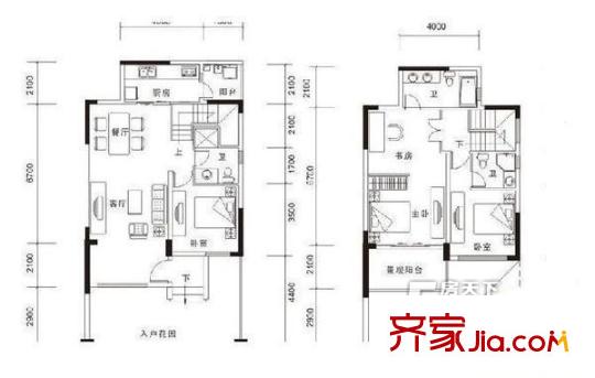 天保悅藍(lán)東軒戶型圖戶型圖 4室2廳2衛(wèi)1廚