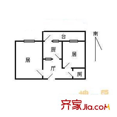 榮遷東里戶型圖戶型圖 2室1廳1衛(wèi)1廚