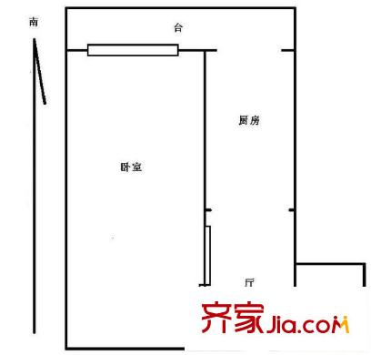 榮遷東里戶型圖戶型圖 1室1廳1衛(wèi)1廚