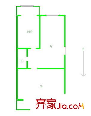 長治里戶型圖戶型圖 1室1廳1衛(wèi)1廚