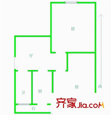 長治里戶型圖戶型圖 2室1廳1衛(wèi)1廚