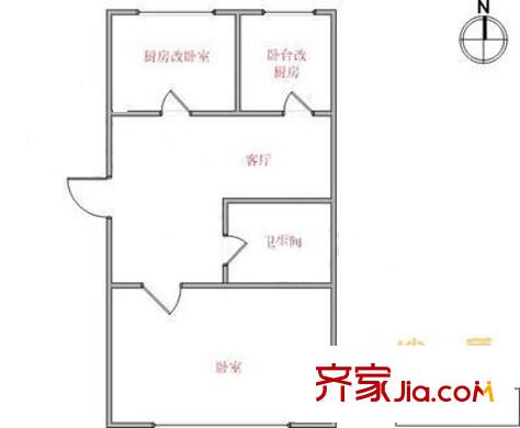 同安里戶型圖戶型圖 2室1廳1衛(wèi)1廚
