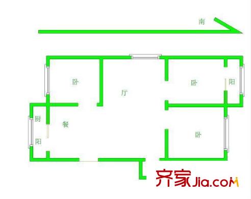 河西區(qū)桂江里戶型圖戶型圖 3室1廳1衛(wèi)1廚