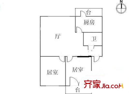 頌禹里戶型圖戶型圖 1室1廳1衛(wèi)1廚