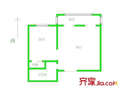 金合園戶型圖戶型圖 1室1廳1衛(wèi)1廚