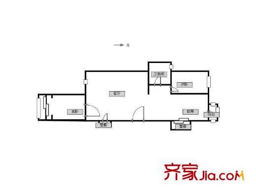 英俊名邸 2室 戶型圖