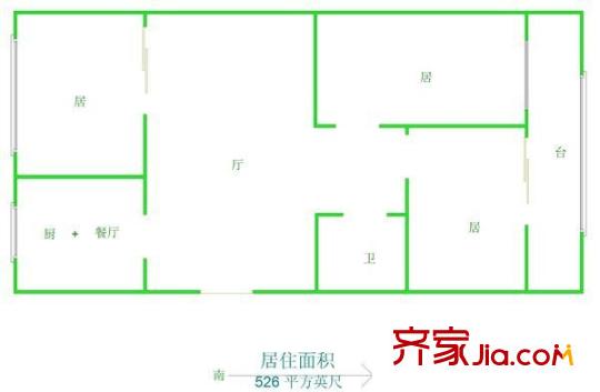 英俊名邸 3室 戶型圖