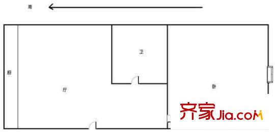 英俊名邸 1室 戶型圖