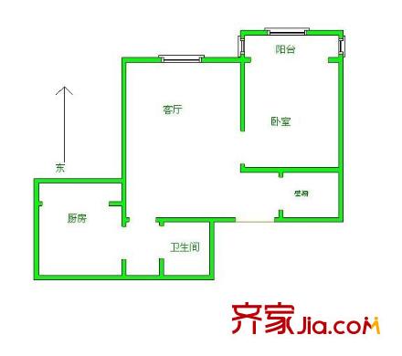 金合園戶型圖戶型圖 1室1廳1衛(wèi)1廚