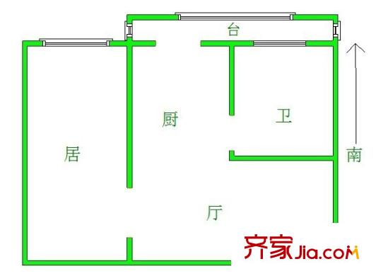 程林里 1室 戶型圖