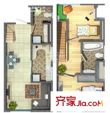萬科金色家園戶型圖塑糖公寓創(chuàng)意生活三 2室2廳2衛(wèi)1廚