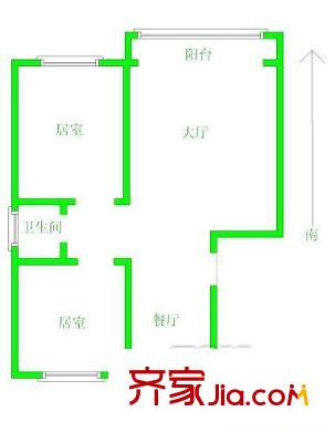 蓮安里戶型圖戶型圖  2室2廳1衛(wèi)1廚