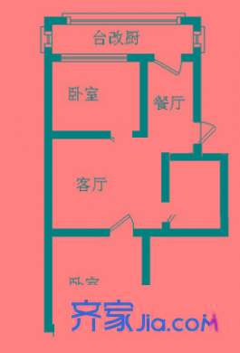 蓮安里 2室 戶型圖