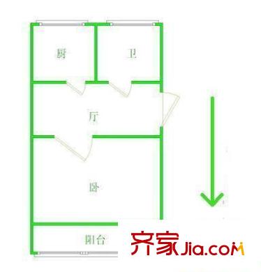 水木天成臨灣園戶型圖戶型圖 1室1廳1衛(wèi)1廚